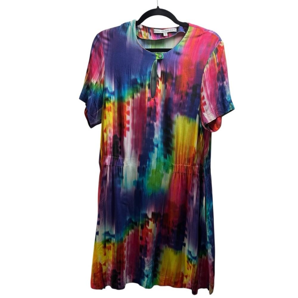 & Other Stories Multicolor Watercolor Tie-Dye Dress